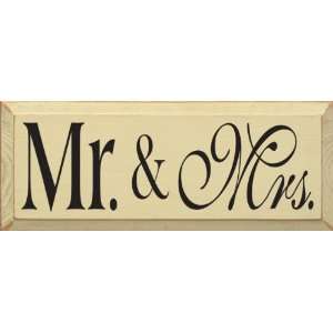  Mr. & Mrs. Wooden Sign