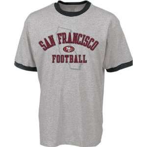  San Francisco 49ers Grey Home State Ringer T Shirt Sports 