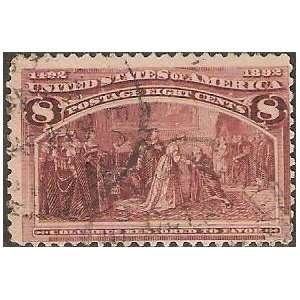 USA Postage Stamps SC 236 8c. Magenta Columbian. Columbus Restored to 
