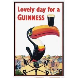   GUINESS TOUCAN POSTER LOVELY DAY 24 X 36 #ST4207xxx