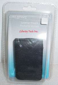 New Creative Zen Vision M Black Leather Pouch/Case  