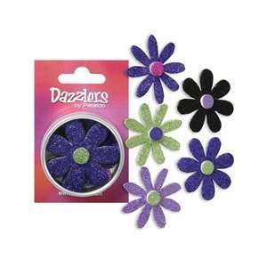  Dazzlers Large Florettes Purple, Black, Lavender, Green 