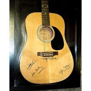   Autographed Signed Guitar & Case Henley Walsh plus 