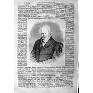 1859 ANTIQUE PORTRAIT BARON ALEXANDER VON HUMBOLDT 