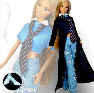 New Fashion outfit /tie /coat/jeans for Barbie doll B010  