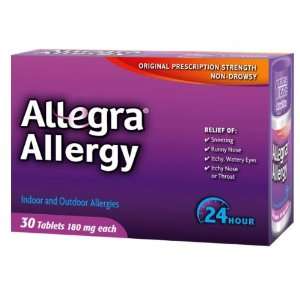  Allegra Adult 24 Hour Allergy Relief, 30 Count Health 