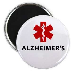  ALZHEIMERS Medical Alert 2.25 Fridge Magnet Everything 