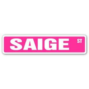  SAIGE Street Sign name kids childrens room door bedroom 