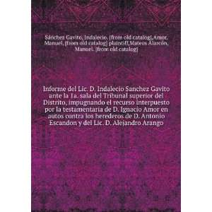   ,Mateos AlarcoÌn, Manuel. [from old catalog] SaÌnchez Gavito Books