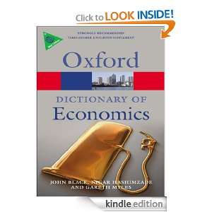 Dictionary of Economics (Oxford Dictionary of Economics) John Black 