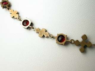 Antique Victorian Bohemian Garnet Set ~ Necklace, Bracelet & Earrings 