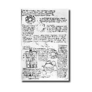   Fol 270v From The Codex Arundel C1 Giclee Print
