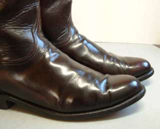   Boots   Lucchese  Hand Made   Black Cherry Ropers   11.5 D  