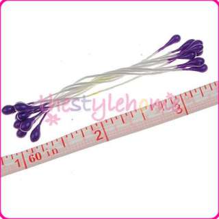 Purple Pearl Double Tip Floral Flower Stamens Hat Make  