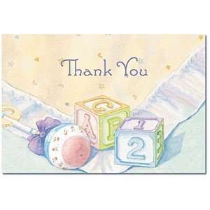  Baby Blocks Baby Shower Thank You Cards and Envelopes 