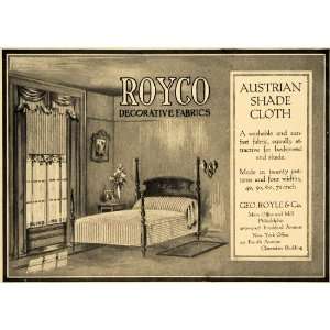  1920 Ad Royco Decorative Fabrics Austrian Shade Cloth 