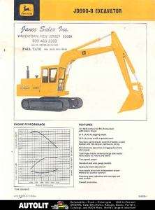 1974 John Deere JD690B Excavator Sales Brochure  