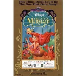  (27x40) The Little Mermaid Movie Ariel Flounder Sebastian 