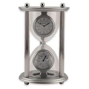  Hourglass Encased Clock and Thermometer