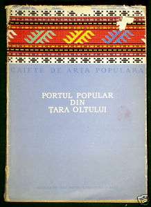 BOOK Romanian Folk Costume Olt Fagaras embroidery apron  