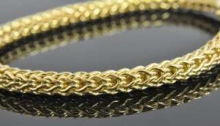   Two Tone 18K Gold Byzantine Roman Chain Bracelet Heavy 6.75  