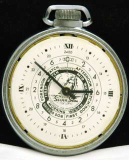 INGRAHAM Seven Seas MARITIME Nautical Clock Shipmate POCKET WATCH 