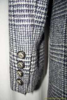   Tweed Wool Jacket 8 Equestrian Horse Buttons PRISTINE COND  