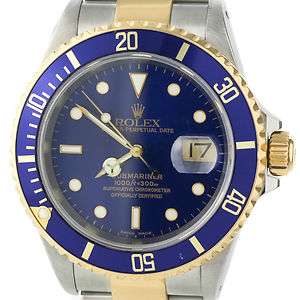 Rolex Oyster Perpetual Date Submariner Swiss Two tone Automatic Mens 