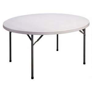  Blow Molded Plastic Folding Table 60 Round   Correll 