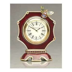  Jay Strongwater Dumont Bee Clock   Red 