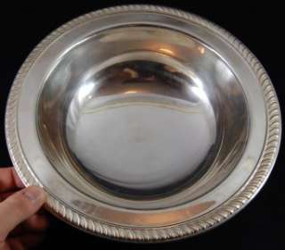 FB Rogers Silver Plate Rope Edge Footed Center Bowl  