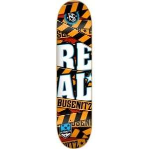  Real Dennis Busenitz Warning Skateboard Deck   8.06 x 32 