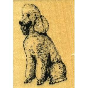  Sitting Poodle Dog Rubber Stamp Arts, Crafts & Sewing