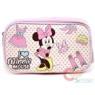 Disney Minnie Mouse Cosmetic Bag /Pencil Pouch Bag  Pink Dots  