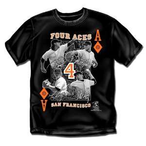  San Francisco Giants MLB Four Aces Mens Tee (Black 
