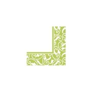  Lime Green Scroll Luncheon Napkins
