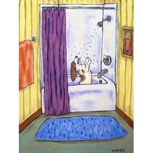  Bassett Hound Taking Shower By Jay Schmetz Highest Quality 