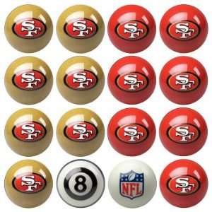 San Francisco 49ers NFL Home vs. Away Billiard Balls Full Set (16 Ball 