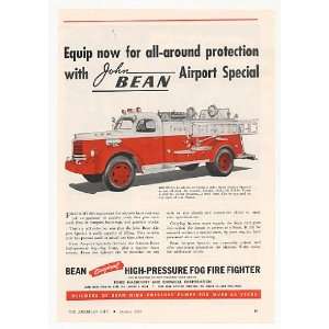   Bean Airport Special Firetruck Fire Truck Print Ad