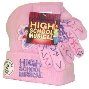  High School Musical Beanie Pink Hat and Glove Set 
