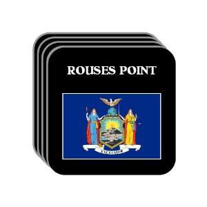  US State Flag   ROUSES POINT, New York (NY) Set of 4 Mini 