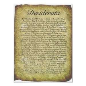  Desiderata Poem on Antique Style Paper Posters
