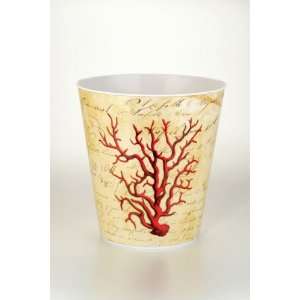 Boston International Decorative Melamine Waste Basket In Coral Design 