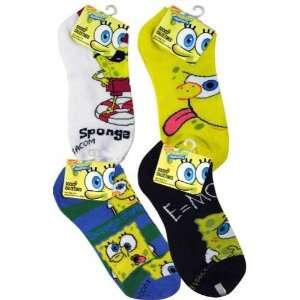  4pk Spongebob Squarepants Kids Anklets Socks Size 9 11 