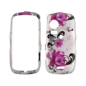  Hard Plastic Design Phone Cover Case Silver Flower For 