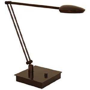   Pelle Angle Bronze Square Base LED Desk Lamp