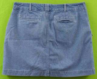   sz 12P Petite Womens Blue Jeans Denim Skort Skirt Shorts NO99  
