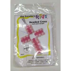  Pony Bead Cross Kids Kit   Pink (The Beadery 5217 