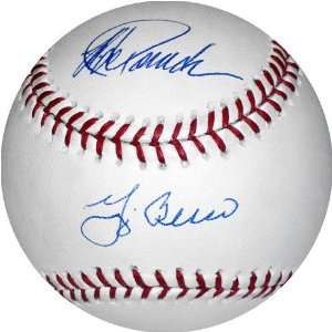  Yogi Berra and Jorge Posada Dual Autographed MLB Baseball 