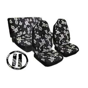 Hawaiian Hibiscus ront Seat Cover, Rear Seat Cover, and Wheel Cover 